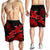 Hawaii Turtle Plumeria Coconut Tree Polynesian Men's Shorts - Red - AH - Polynesian Pride