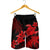 Hawaii Turtle Plumeria Coconut Tree Polynesian Men's Shorts - Red - AH - Polynesian Pride