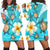 Hawaii Turtle Plumeria Kanaka Ocean Hoodie Dress - AH Black - Polynesian Pride