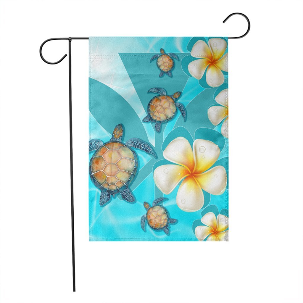 Hawaii Turtle Plumeria Kanaka Ocean Flag - AH - Polynesian Pride