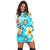 Hawaii Turtle Plumeria Ocean Hoodie Dress - AH - Polynesian Pride