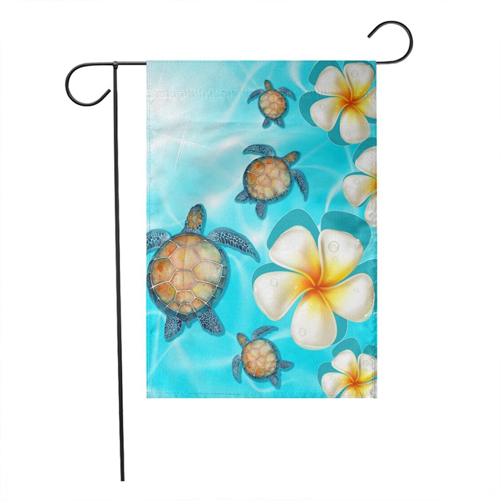 Hawaii Turtle Plumeria Ocean Flag - AH - Polynesian Pride