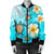 Hawaii Turtle Plumeria Ocean Bomber Jacket - AH - Polynesian Pride