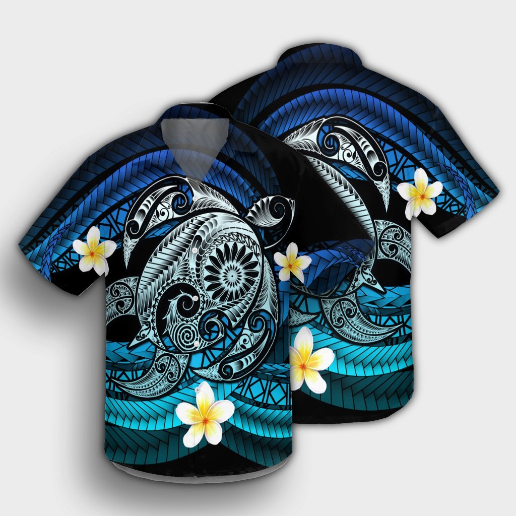 Hawaii Turtle Plumeria Polynesian Hawaiian Shirt - Mela Style - AH - Polynesian Pride