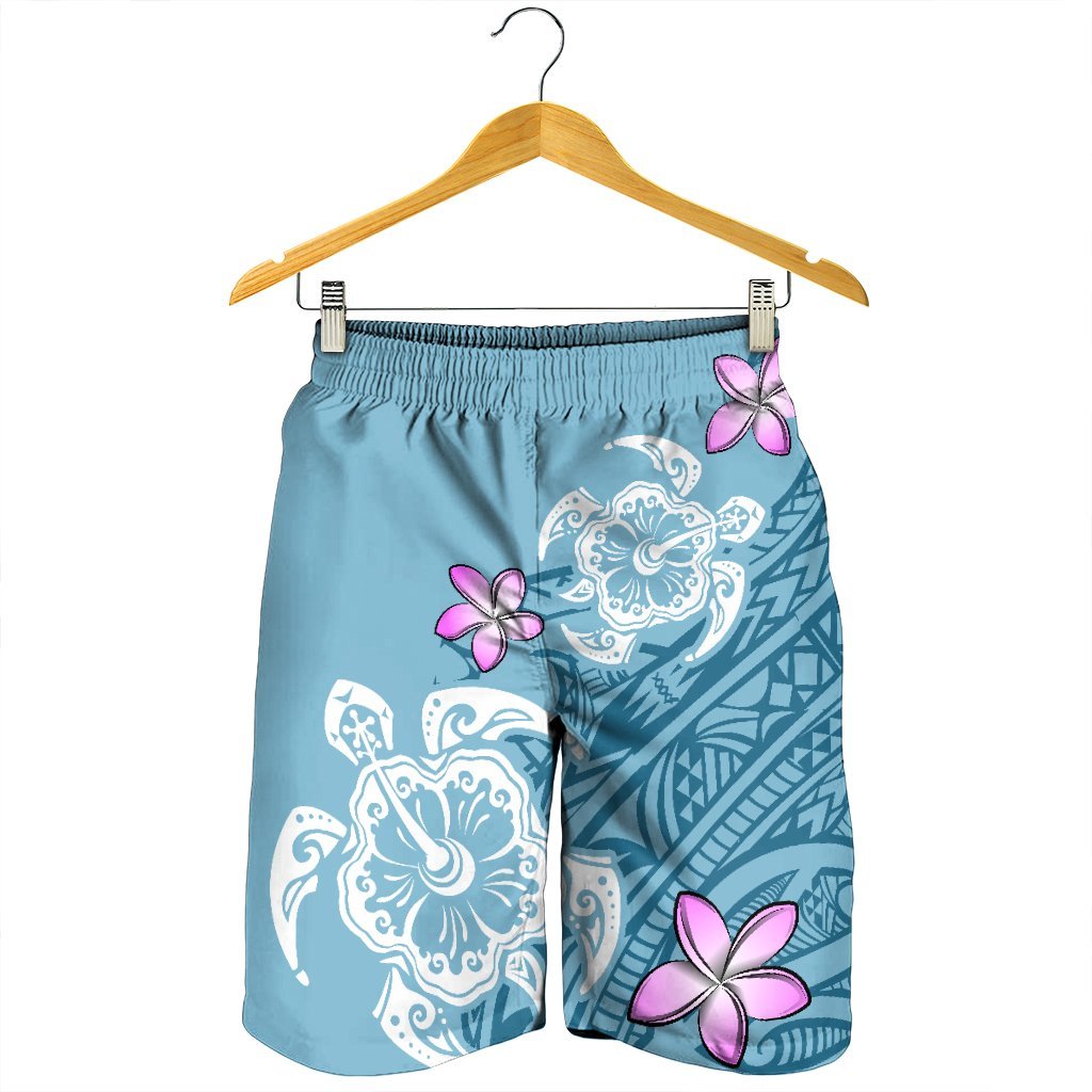 Hawaii Turtle Plumeria Polynesian Simple Men's Shorts - AH - Polynesian Pride