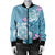 Hawaii Turtle Plumeria Polynesian Simple Bomber Jacket - AH - Polynesian Pride