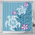 Hawaii Turtle Plumeria Polynesian Simple Shower Curtain - AH 177 x 172 (cm) Black - Polynesian Pride