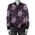 Hawaii Turtle Plumeria Violet Bomber Jacket - AH - Polynesian Pride