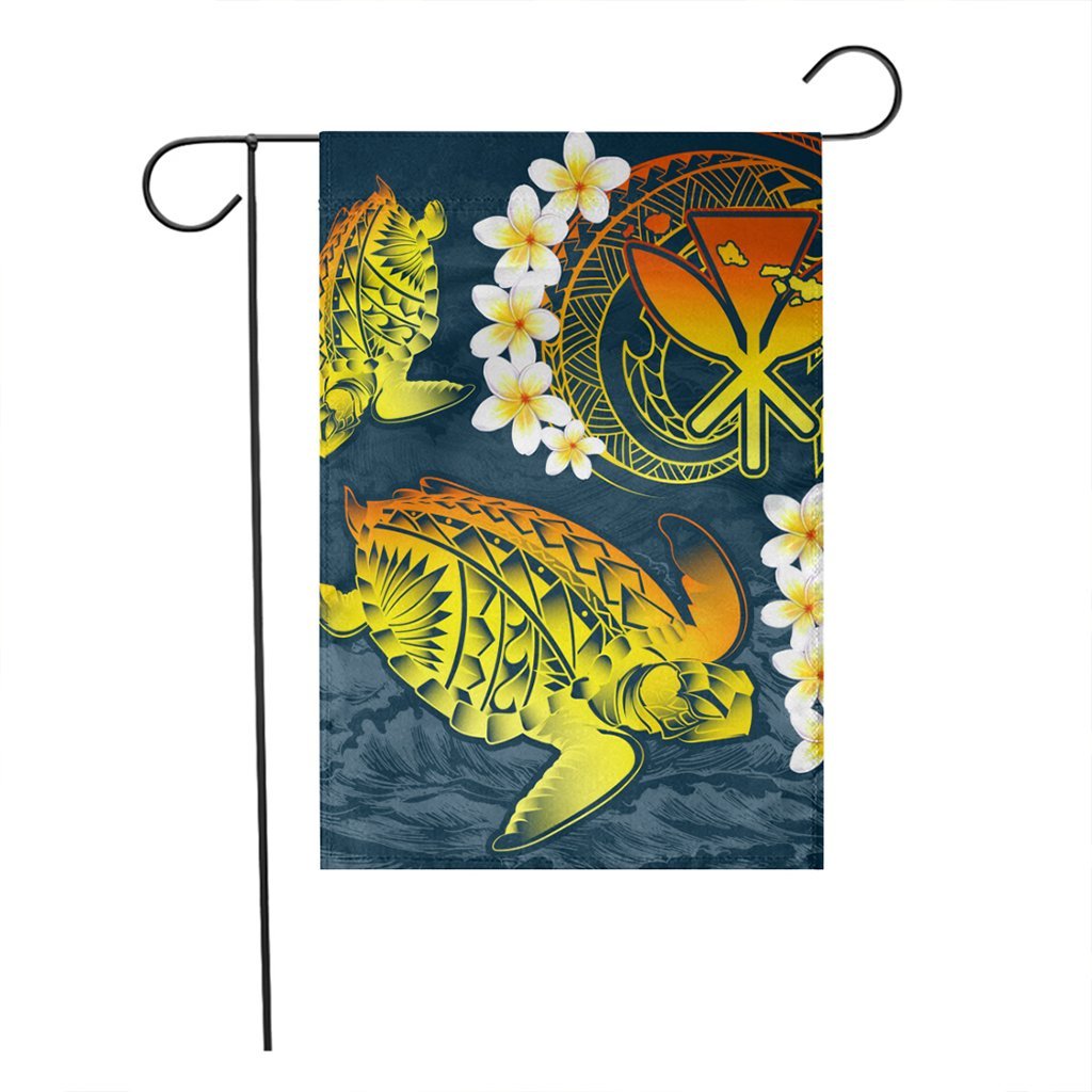 Hawaii Turtle Plumerian Polynesian Flag - Sease Style - ver 2 - AH - Polynesian Pride