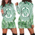 Hawaii Turtle Polyneian Palm Tree Leaf Hoodie Dress - AH Black - Polynesian Pride