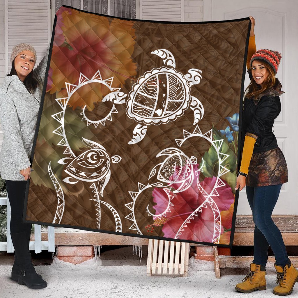 Hawaii Turtle Polynesian Premium Quilts - Herd Style - AH - Polynesian Pride