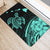 Hawaii Turtle Polynesian Map Plumeria Door Mat Turquoise AH - Polynesian Pride