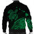 Hawaii Turtle Polynesian Map Plumeria Bomber Jacket Green - AH - Polynesian Pride