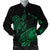 Hawaii Turtle Polynesian Map Plumeria Bomber Jacket Green - AH Black Unisex - Polynesian Pride