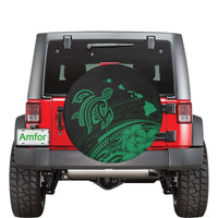 Hawaii Turtle Polynesian Map Plumeria Green Spare Tire Cover AH Green - Polynesian Pride