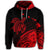 Hawaiian Turtle Polynesian Map Plumeria Hoodie Red - Polynesian Pride