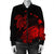 Hawaii Turtle Polynesian Map Plumeria Bomber Jacket Red - AH - Polynesian Pride