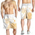 Hawaii Turtle Polynesian Map Plumeria White Background Men's Shorts - AH - Polynesian Pride