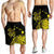 Hawaii Turtle Polynesian Map Plumeria Yellow Men's Shorts - AH - Polynesian Pride