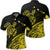 Hawaii Turtle Polynesian Map Plumeria Yellow Polo Shirt Unisex Black - Polynesian Pride