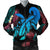 Hawaii Turtle Polynesian Tropical Bomber Jacket - Ghia Style - AH Black Unisex - Polynesian Pride