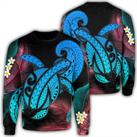 Hawaii Turtle Polynesian Tropical Sweatshirt - Ghia Style - AH Unisex Black - Polynesian Pride