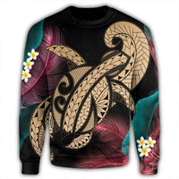Hawaii Turtle Polynesian Tropical Sweatshirt - Ghia Style Gold - AH - Polynesian Pride
