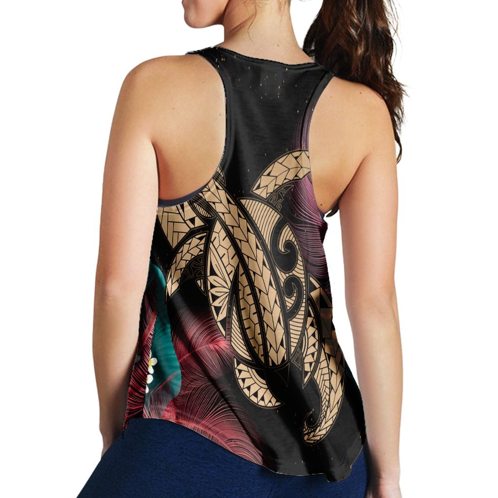 Hawaii Turtle Polynesian Tropical Racerback Tank - Ghia Style Gold - AH - Polynesian Pride