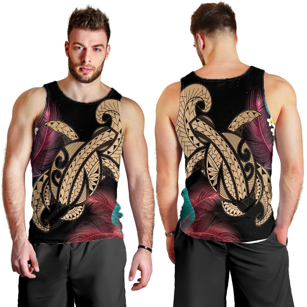 Hawaii Turtle Polynesian Tropical Tank Top - Ghia Style Gold - AH - Polynesian Pride