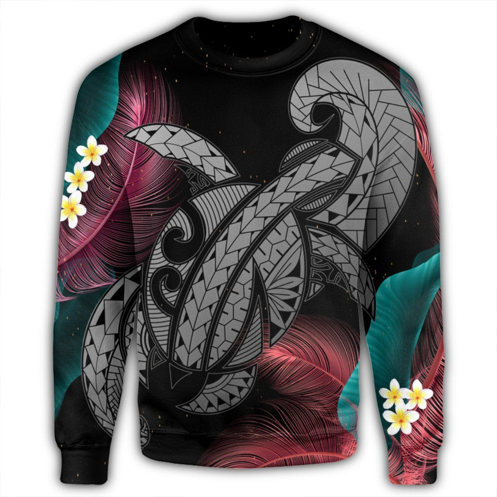 Hawaii Turtle Polynesian Tropical Sweatshirt - Ghia Style Gray - AH - Polynesian Pride