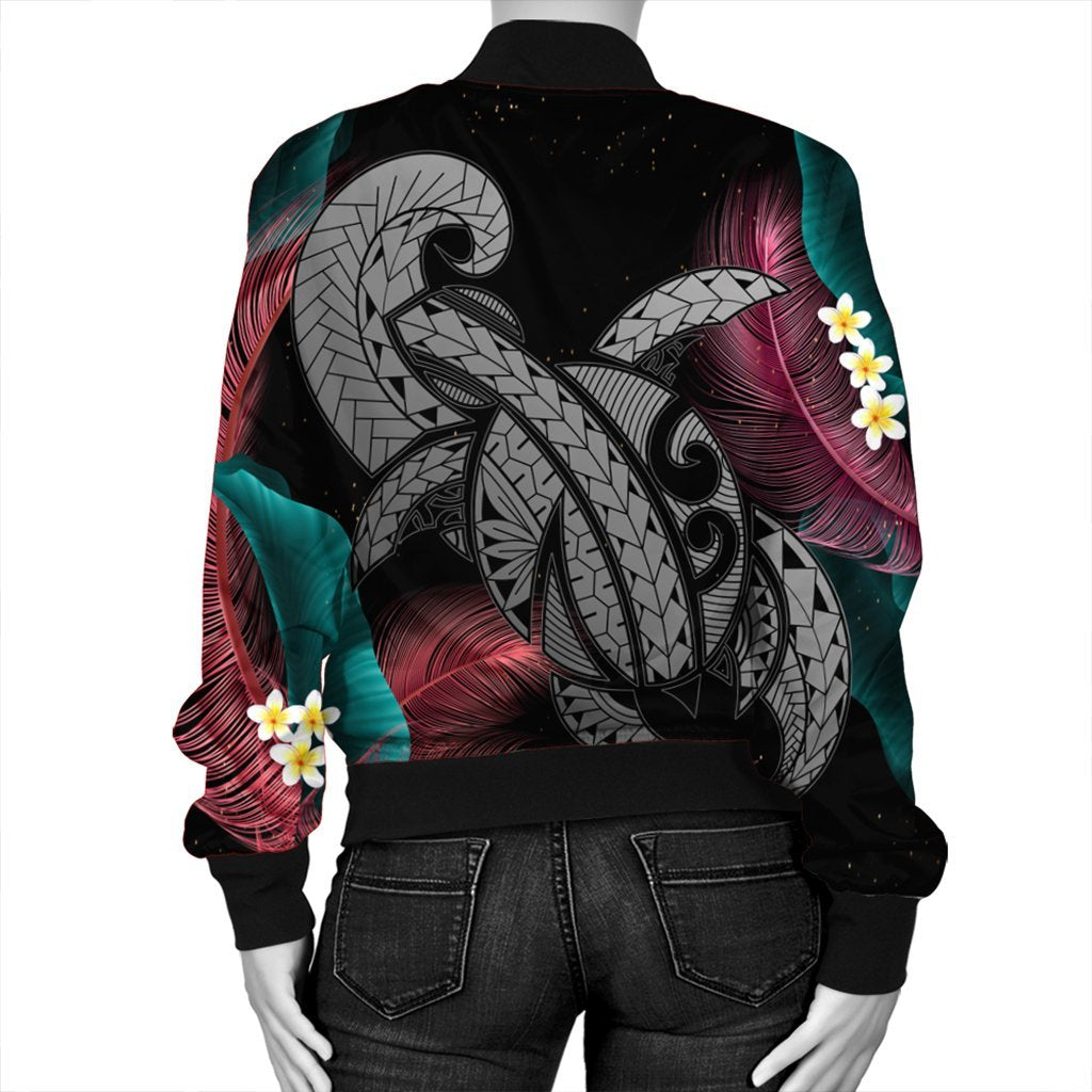 Hawaii Turtle Polynesian Tropical Bomber Jacket - Ghia Style Gray - AH - Polynesian Pride