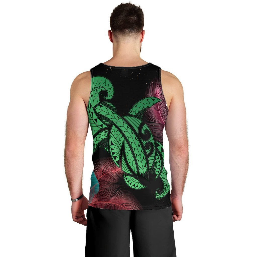 Hawaii Turtle Polynesian Tropical Tank Top - Ghia Style Green - AH - Polynesian Pride