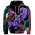 Hawaiian Turtle Polynesian Tropical Hoodie Ghia Style Purple - Polynesian Pride