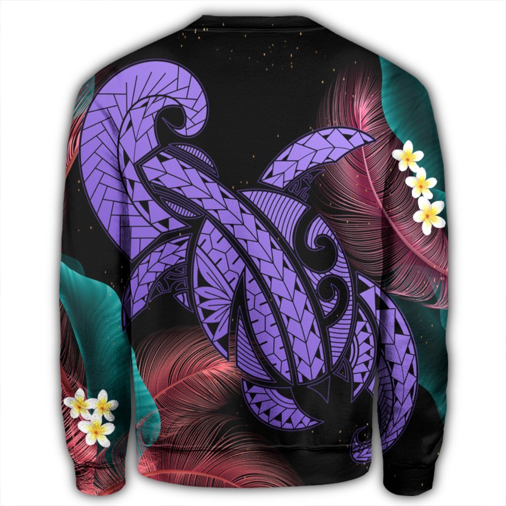 Hawaii Turtle Polynesian Tropical Sweatshirt - Ghia Style Purple - AH - Polynesian Pride