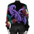 Hawaii Turtle Polynesian Tropical Bomber Jacket - Ghia Style Purple - AH - Polynesian Pride