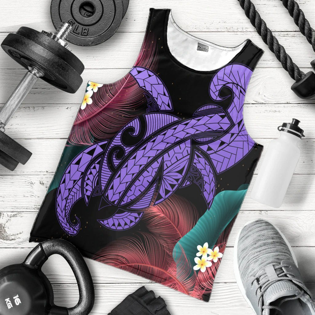 Hawaii Turtle Polynesian Tropical Tank Top - Ghia Style Purple - AH - Polynesian Pride