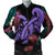 Hawaii Turtle Polynesian Tropical Bomber Jacket - Ghia Style Purple - AH Black Unisex - Polynesian Pride