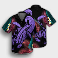 Hawaii Turtle Polynesian Tropical Hawaiian Shirt - Ghia Style Purple - AH - Polynesian Pride