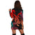 Hawaii Turtle Polynesian Tropical Hoodie Dress - Ghia Style Red - AH - Polynesian Pride