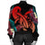 Hawaii Turtle Polynesian Tropical Bomber Jacket - Ghia Style Red - AH - Polynesian Pride