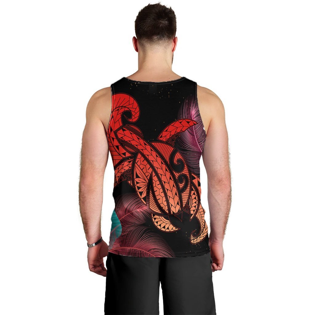 Hawaii Turtle Polynesian Tropical Tank Top - Ghia Style Red - AH - Polynesian Pride