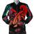 Hawaii Turtle Polynesian Tropical Bomber Jacket - Ghia Style Red - AH Black Unisex - Polynesian Pride