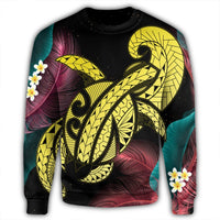 Hawaii Turtle Polynesian Tropical Sweatshirt - Ghia Style Yellow - AH - Polynesian Pride