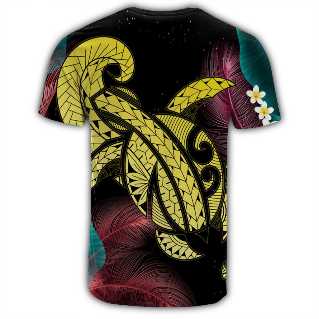 Hawaii Turtle Polynesian Tropical T Shirt Ghia Style Yellow - Polynesian Pride