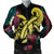 Hawaii Turtle Polynesian Tropical Bomber Jacket - Ghia Style Yellow - AH Black Unisex - Polynesian Pride