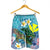 Hawaii Turtle Sea Cotral Polynesian Men's Shorts - AH - Polynesian Pride