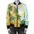 Hawaii Turtle Sea Hibiscus Coconut Tree Bomber Jacket - AH - Polynesian Pride