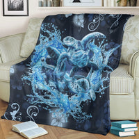 Hawaii Turtle Sea Ohana Premium Blankets - AH - Polynesian Pride