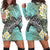 Hawaii Turtle Sea Plumeria Hoodie Dress - AH Black - Polynesian Pride