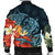 Hawaii Turtle Shark Manta Ray Hibiscus Plumeria Bomber Jacket - AH - Polynesian Pride